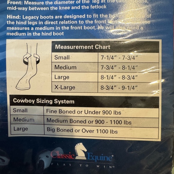 Classic NWT Equine Legacy Protective Front Boots Medium - Picture 3 of 7